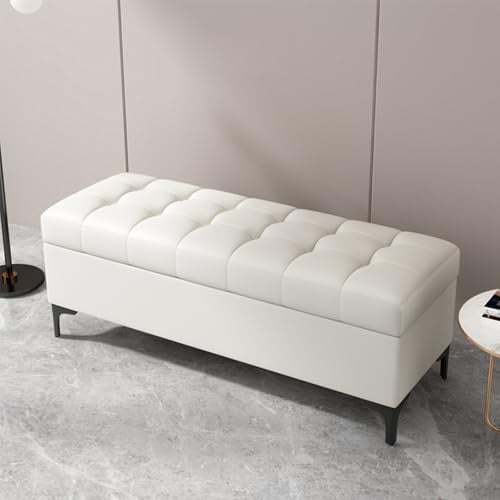 GHFXSCV Panca Contenitore Con Coperchio Ammortizzato – Pouf Rettangolare Vielseitig für die Kamera und den Schlaf. Elegante Aufbewahrung und Lösung für Stoccaggio per Scarpe