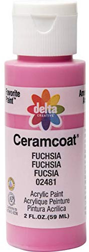 Delta Creative Ceramcoat Acrylfarbe in verschiedenen Farben (57 ml), 02481 Fuchsia