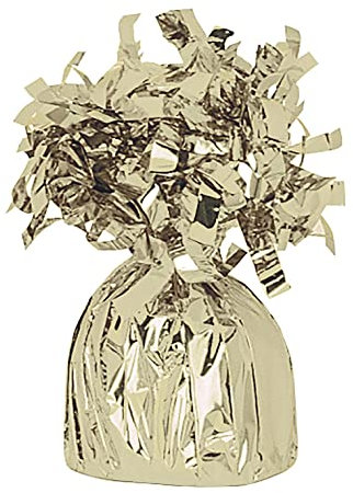 Unique Party Supplies 4940 Folien-Ballongewicht - Gold, 4.5 x 2.25 x 2.25 Inch