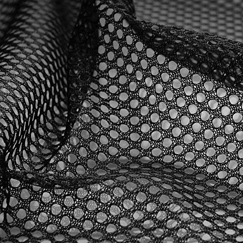 Netzfutter - Mesh - Leichtes Innenfutter mit glattem Griff - Bekleidungsfutter und Insektenschutz - schwarz