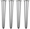 Zelsius 4er Set Hairpin Legs 71cm, Schwarz | Stahl Tischbeine, Haarnadelbeine | Hairpins für Do-It-Yourself Esstisch Arbeitstisch Beistelltisch Tisch Beine | Table Legs, Tischfuß, Schreibtischfüße