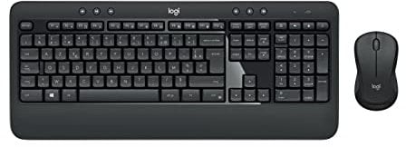 Logitech MK540 Advanced Kabellose Tastatur und Maus Combo für Windows, Französisches AZERTY-Layout - Schwarz
