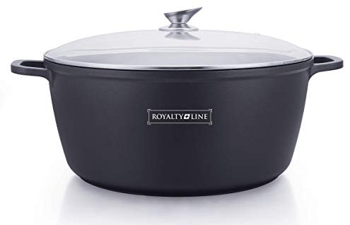 Royalty Line - RL-BS40M - Pentola Antiaderente con Coperchio in Vetro, 19.3 Litri, 40 cm