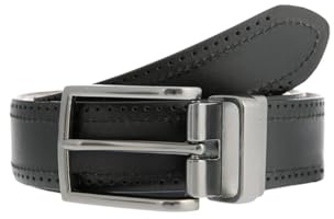 Dents Men's Brogue Style Reversible Leather Belt