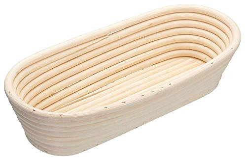 WINBST Gärkörbchen Oval Peddigrohr Gärkorb Brotteig Gärkörbe Brotform Peddigrohr oval für Brot und Teig