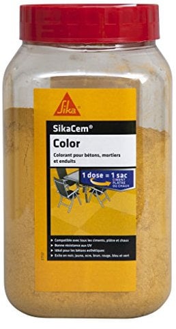 SIKA - Colorant - SikaCem Color jaune - Colorant en poudre - Pour ciment, chaux et enduits - Résistant aux UV - 0,4 kg/bidon