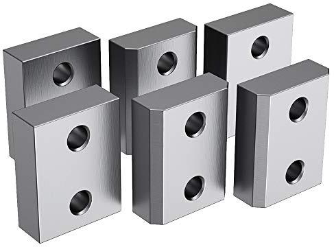 Anbull Electric Rebar Cutter Replacement Blades for 3/4Inch 20mm #6 Electric Rebar Cutter, for 7/8Inch 22mm #7 Rebar Cutter 6 Pcs Blades with 12 Hexagon Screw and 12 Spring Washer