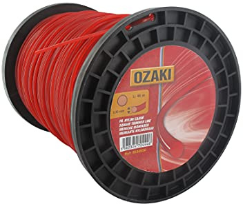 OZAKI - Bobine Fil Nylon Carré - Longueur 200m - Ø 3,30mm - Matières Vierges - Haute Durabilité - Excellente Tenue À L'Œillet