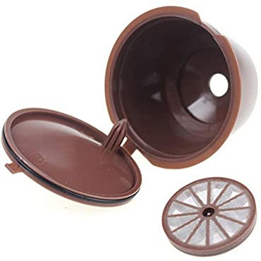 Capsule Café Rechargeable Réutilisable avec Cuillère de Dosage Compatible pour Nescafé Dolce Gusto Mini Me, Piccolo, Genio Esperta, Circolo