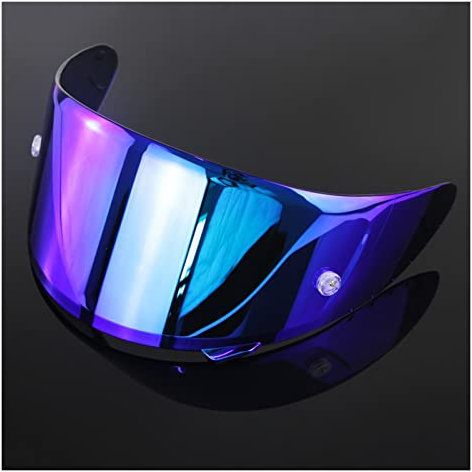 Burning Helm Objektiv Visier, Motorradhelm-Visier-Objektiv kompatibel mit SH-OEI X14 x-14 Z7 CWR-1 NXR RF-1200 X- Spirit 3 Motorrad Helm Windschutzscheibe Anti -Uv PC. Linse (Farbe : Revo Blue)