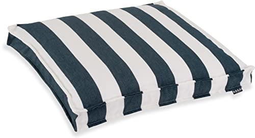 H.O.C.K. Classic Streifen Outdoor Sitzkissen Größen (50x50x5cm, Navy-blau)