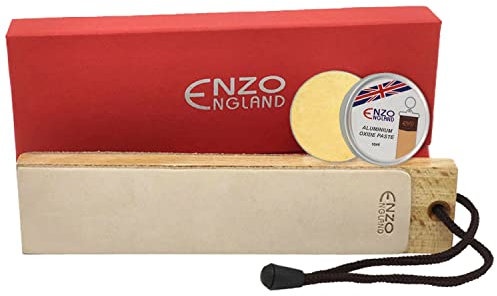 Leder-Streichriemen mit Schleifpasten-Set, Schärfen, Polierpaddel für Holzbearbeitung, Messer, Abstreifen, Meißel, feine Paste, Aluminiumpolierung für Holzschnitzwerkzeuge (Aluminiumoxid-Paste)