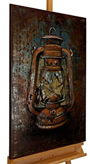 KunstLoft Metallbild 3D | 100% HANDGEFERTIGT | 60x90x5cm | Wandbild Metall Deko 'Back to the Old Days' | Lifestyle & Fashion | Braun | Metall Wanddeko Wohnzimmer