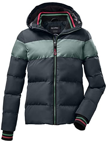 Killtec Mädchen Kow 192 Grls Qltd Jckt Winterjacke Jacke in Daunenoptik mit Kapuze, brombeere, 176 EU