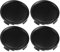 X AUTOHAUX 4pcs Cache Moyeu 75mm Diamètre 4 Clips Roue Pneu Centre Moyeu Capuchons pour Voiture Noir