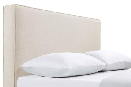 Coaster Home Furnishings - Kosmo - Pine Wood - Upholstered Panel Headboard with Self-Welt Details, Foam Padding and Transitional Style - Bedroom - Queen/Full Size - Sand - 315993QF