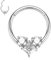 AROWRO Septum Clicker Nasen Ringe Silber - Daith Conch Smiley Orbital Helix Piercing Schmuck 16G 8mm Hoops