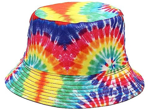 Fischerhut für Damen Herren Reversibel Strand Bucket Hat Druck verpackbare Outdoor- Eimer Hüte für Wandern, Reisen, Urlaub