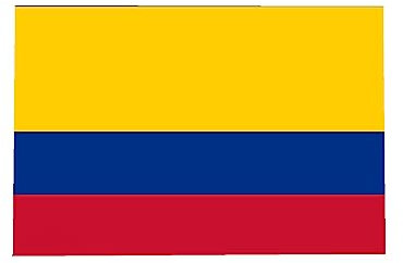 Stormflag Bandera Colombia 3x5 pies (90cmx150cm) poliéster 90g, 2 ojales de metal costura doble con ojal