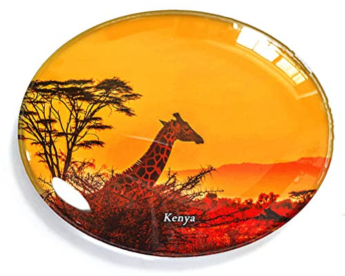 Kenya Magnet Fridge Refrigerator Freezer Magnet Sticker Souvenir Decorations Oval Crystal Magnet Kitchen Whiteboard