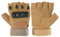 PATIKIL Fingerlose Handschuhe, Halbfingerhandschuhe atmungsaktive Trainingshandschuhe für Outdoor-Arbeit, Klettern, Radfahren, Jagd, Beige, L