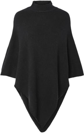 PIECES Damen Pcfortuna High Neck Poncho Noos Bc Poncho (1er Pack)