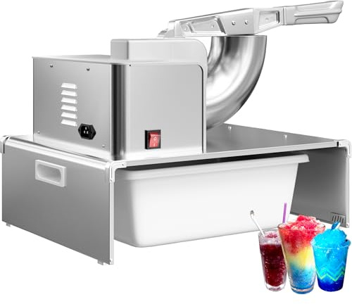 VALONDINO Snow Cone Machine Shaved Ice, 500LB/H Commercial Ice Crusher Shaved Ice Machine Fluffy, 300W Industrial Commercial Big Ice Shaving Machine for Snow Cones for Home Party