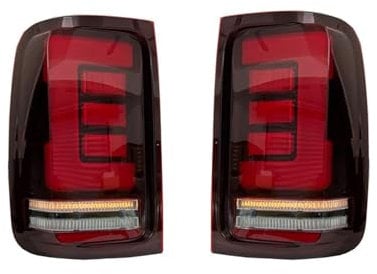 KIROJA Für VW Amarok V6 2008–2022, Auto-Heck-Rücklicht, Warnung, Bremssignal, Rückfahr-Rücklicht-Montage Autoersatzteile (Color : Rot)