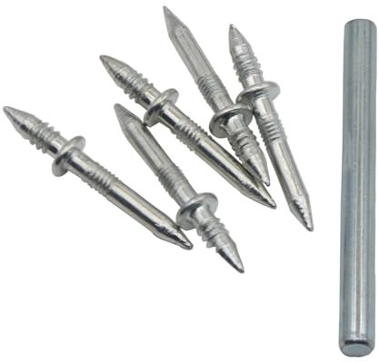 OZXNO Viti a doppia testa per battiscopa senza cuciture, viti a doppia testa, in legno massello, viti invisibili e chiodo con strumento specifico per manicotti (100 pezzi)