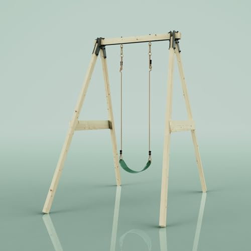 REBO Schaukel Löwenzahn aus Holz in Grün