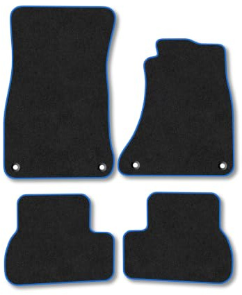 Audi A5 (2009-2016) [Sportback] Carpet Car Mats | Blue Edge Trim Tailored Fit Floor Mats Full Coverage Protection Accessories Easy Clean Anti Slip Made in the UK