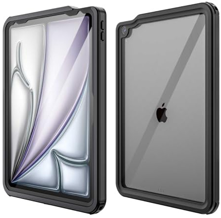 YZBYFON Coque étanche pour iPad Air 13 (M2) 2024, sports de plein air, étanchéité IP68, résistante aux chocs, à la poussière, protection d'écran intégrée, coque robuste pour iPad Air 13 (M2) 2024