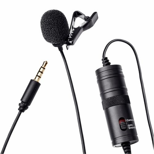 HUMBLE Lavalier Microphone - Omnidirectional Condenser Lapel Microphone for Android Smartphones, Camcorders, DSLRS, Ideal for Professional Interviews and Streaming (6MTR) Aids