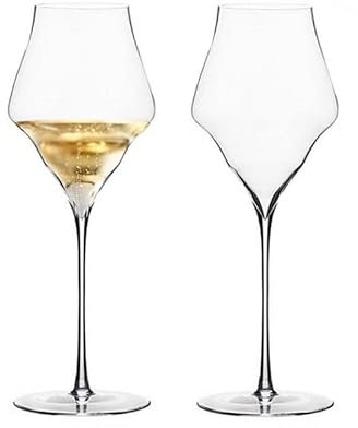 NireHoris Weißweingläser/Champagnerkelch/Rotweinkelch(2 Stück), Gabriel-Glas, Lustige Wein-Gläser als Wein Geschenke für Frauen & Männer (Champagnerkelch 390 ml)