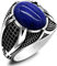 Vintage Ring Herrenring mit Lapislazuli 925 Silber Naturstein Ring Schmuck Herren und Damen Geschenke