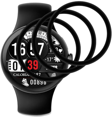 Beukei Pellicola Temperato per Google Pixel Watch 3 41mm, 2 pezzi Vetro Protezione [HD Chiaro][Senza Bolle][Ultra Clear][Durezza 9H][Anti-Graffio] Proteggi Schermo