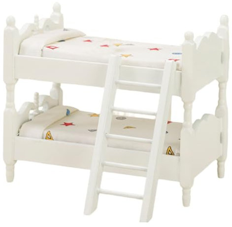 Abaodam Miniatur-Etagenbettmodell Bausätze Häuser Bausatz Dekoration Schlafzimmer Bedroom Decor Puppenbett Dollhouse Furniture Miniaturmöbel Puppenhausdekoration Holz