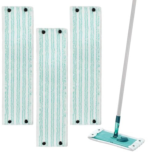 3 Pièces Balais Serpillères De Rechange, pour Leifheit Clean Twist M Micro Duo Têtes De Recharge De Vadrouille Chiffon,Convient à Tous Les Sols, élimine Bien Les Taches