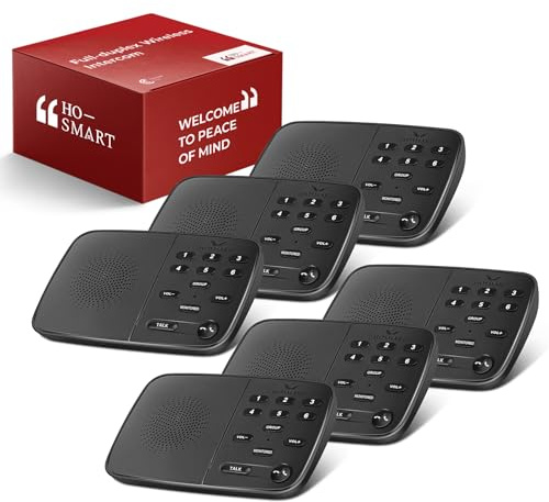 Hosmart - Interfono wireless per Home UltraSpeak Pro, 2024, interfono wireless full duplex per affari, interfono a 2 vie in tempo reale con portata di 300 m (6 confezioni)