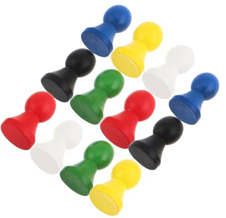 Generisch 12 Stück Holzfiguren für Brettspiele Schach und Spielfiguren für Familienspiele und Verschiedene Brettspiel Kombinationen mit Elegantem Design und Vielseitiger Nutzung