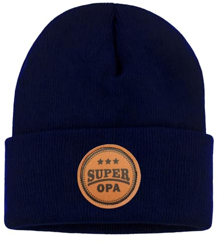 BHGWR Geschenke für Männer Frauen Strickmützen, Super Papa/Opa Jäger Lustig Mütze zum Geburtstag zu Weihnachten, Winter Warm Mütze Cap Lustige