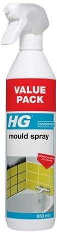 HOCHSTE® HG Mould Remover Spray, Bathroom Mould & Mildew Cleaner, Tile & Silicone Sealant Treatment, Fast-Acting Anti-Fungal Spray for Damp Rooms, Showers, Walls, Grout, Plaster, 650ml