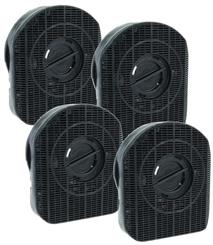 vhbw 4x Filtres à charbon actif compatible avec Far H6001B hotte aspirante