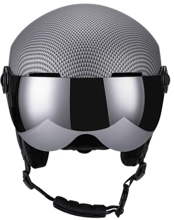 Schneesporthelm, Skihelm, Herren- und Damen-Fahrradhelm, multifunktionaler Snowboardhelm für einen Kopfumfang von 59–61 cm (Carbon)