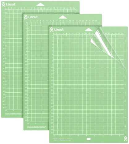 Likcut Schneidematte A4 für Plotter, Mittlere Haftung (Grün) | Ersatzmatte 21,5 x 30,5 cm mit mittlerer Haftung, für präzise Schnitte in Vinyl & Karton