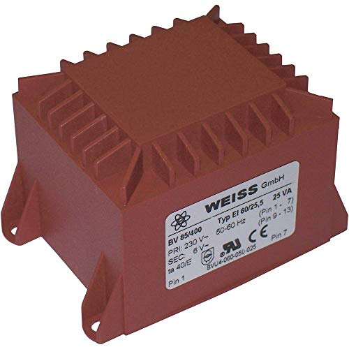 WEISS ELEKTROTECHNIK 85/402 Transformator für Leiterplatten 1x230V 1x12V/AC 25VA 2083mA