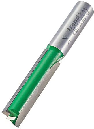 Trend CraftPro Zweischneidiger Spiralnutfräser, 12 mm Schaft, 12,7 mm Schnittdurchmesser & 50 mm Schnittlänge, Hartmetallbestückt, C153DX12MMTC