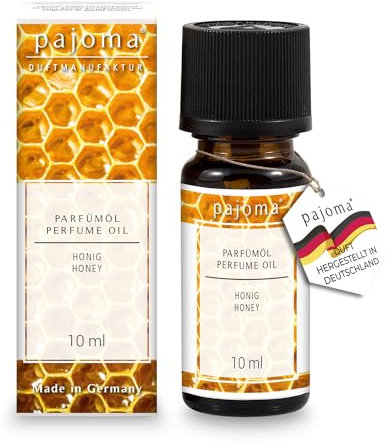 pajoma® Duftöl 10 ml, Honig | feinste Parfümöle für Aromatherapie, Duftlampe, Aroma Diffuser, Massage, Naturkosmetik | Premium Qualität