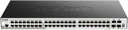 D-Link 52-Port Gigabit Stackable Smart Managed Switch with 10G Uplinks | 48 Gigabit Ports + 4 10GbE SFP+ Ports| L2+/L3 Lite |VLANs |Web Managed |Surveillance Mode |NDAA Compliant (DGS-1510-52X)