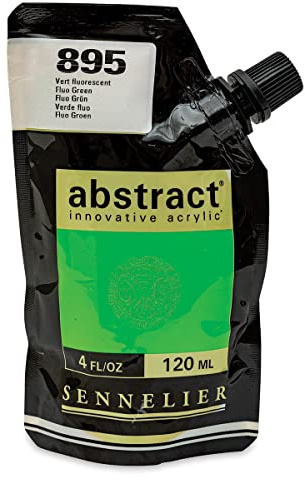 Sennelier Abstract Innovative Acrylic Artist Paint Pouch 120ml (895 Fluorescent Green)